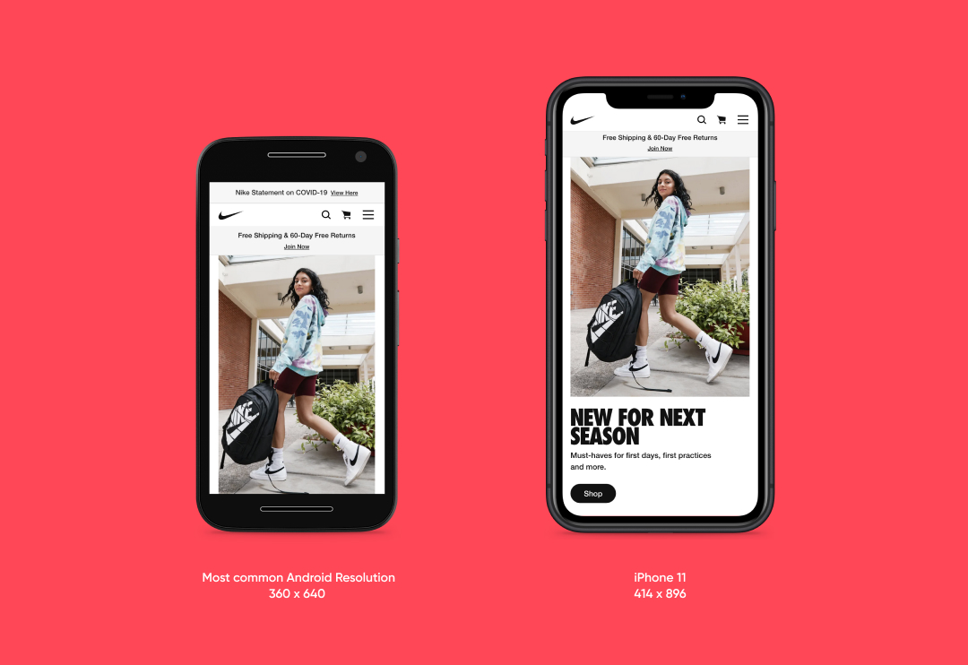 Nike.com Android vs. iPhone