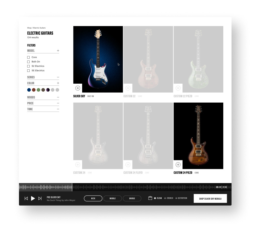 ToneXplorer. A new way to shop for guitars online by using audio and multimedia